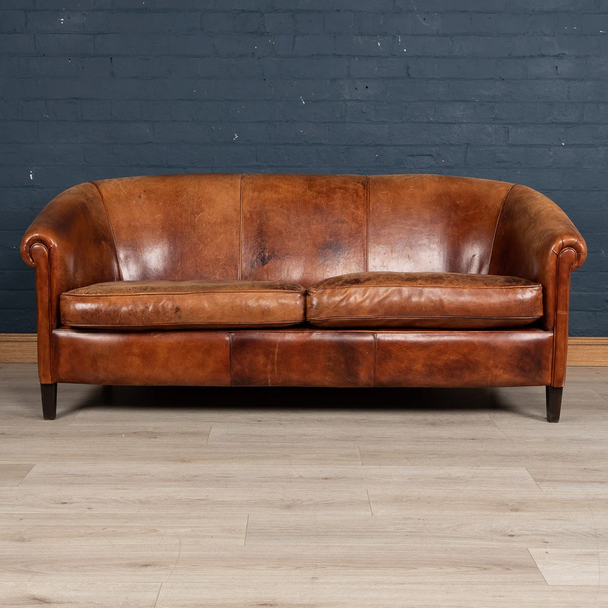 A sheepskin leather sofa, Holland, late 20th century