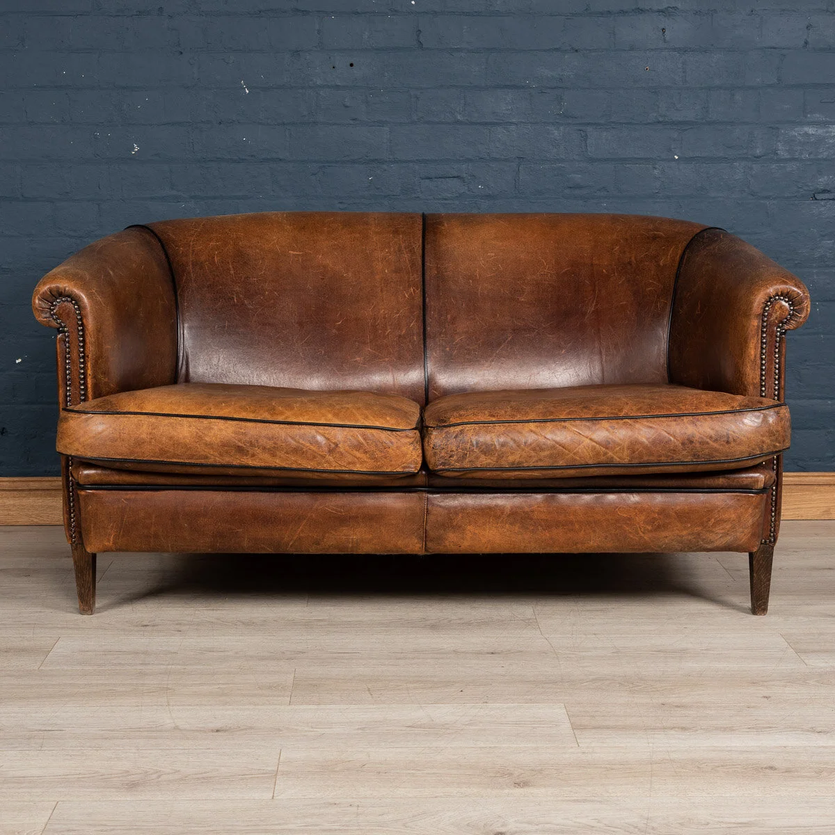 A sheepskin leather sofa, Holland, late 20th century