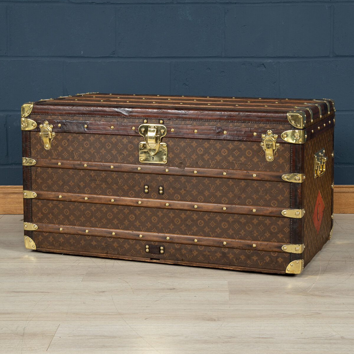 A courier trunk by Louis Vuitton, France, circa 1910