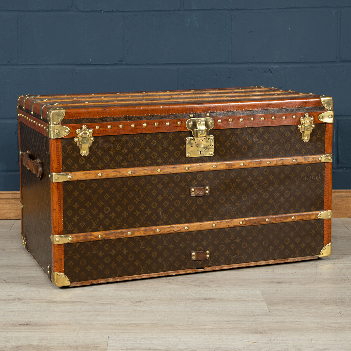 A Louis Vuitton courier trunk in monogrammed canvas, France, circa 1930