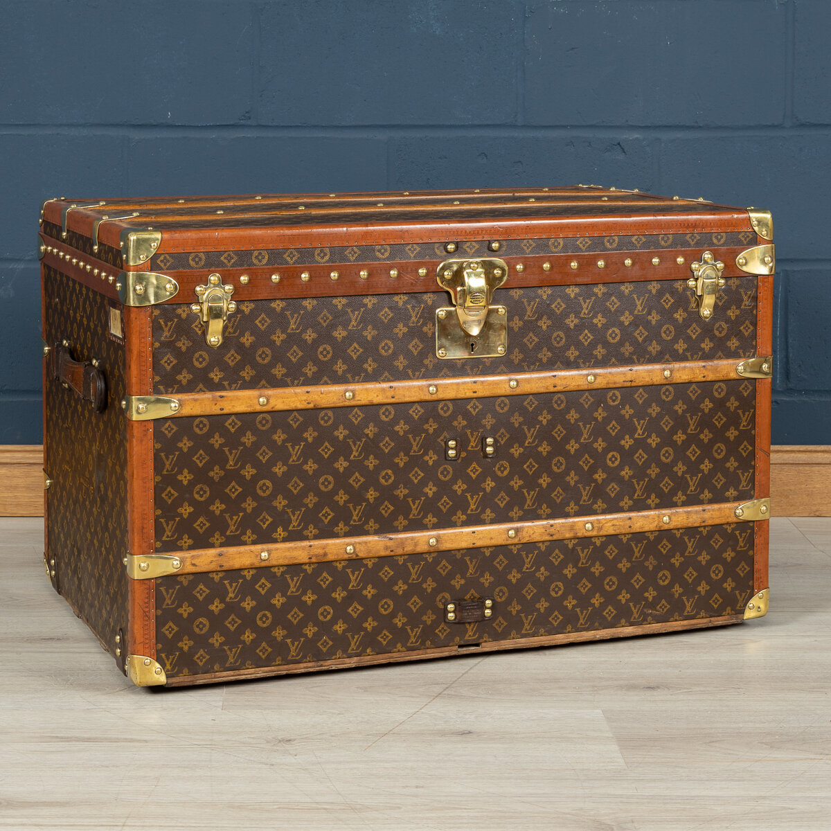 A Louis Vuitton courier trunk in monogrammed canvas, France, circa 1920