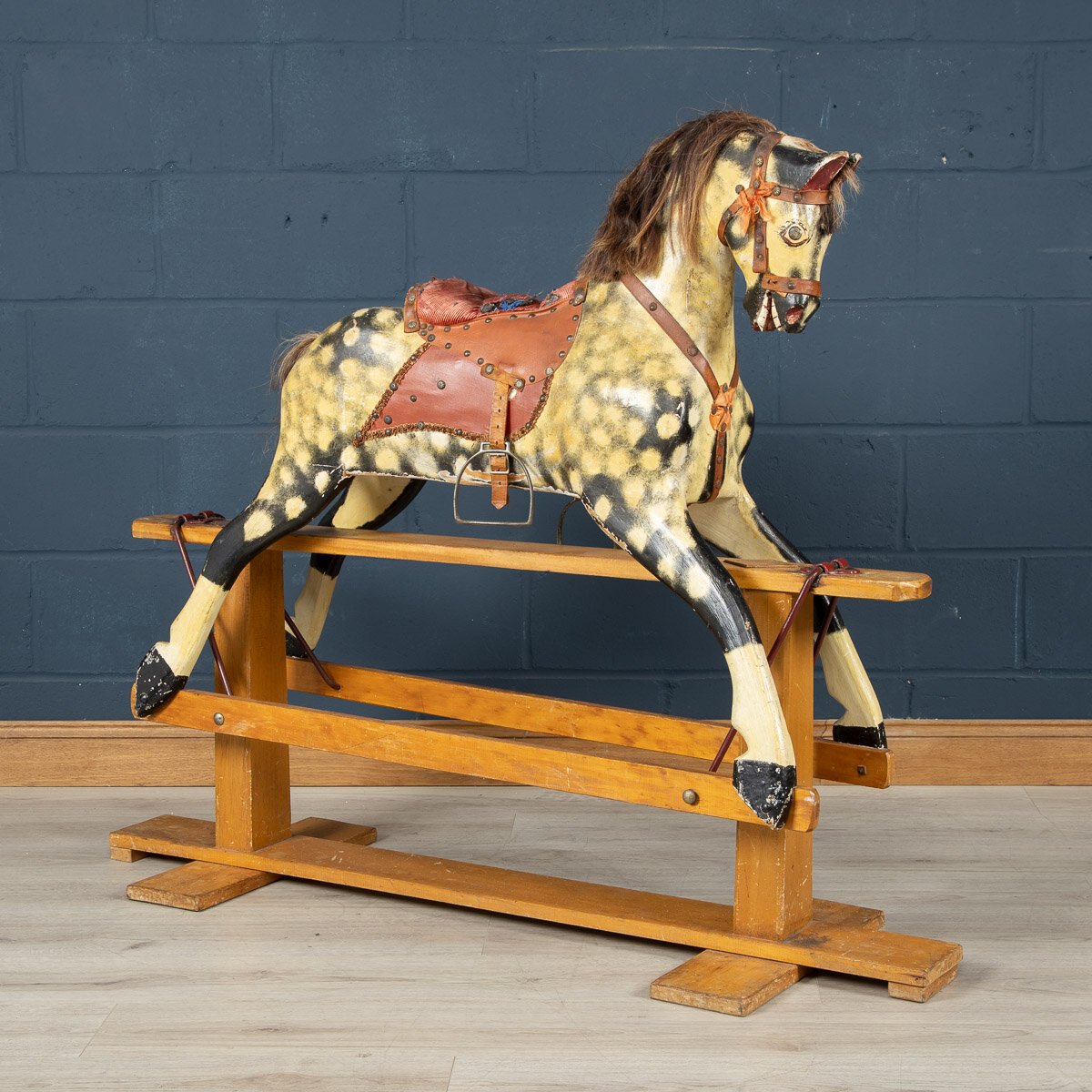 A wooden rocking horse, England, circa 1930