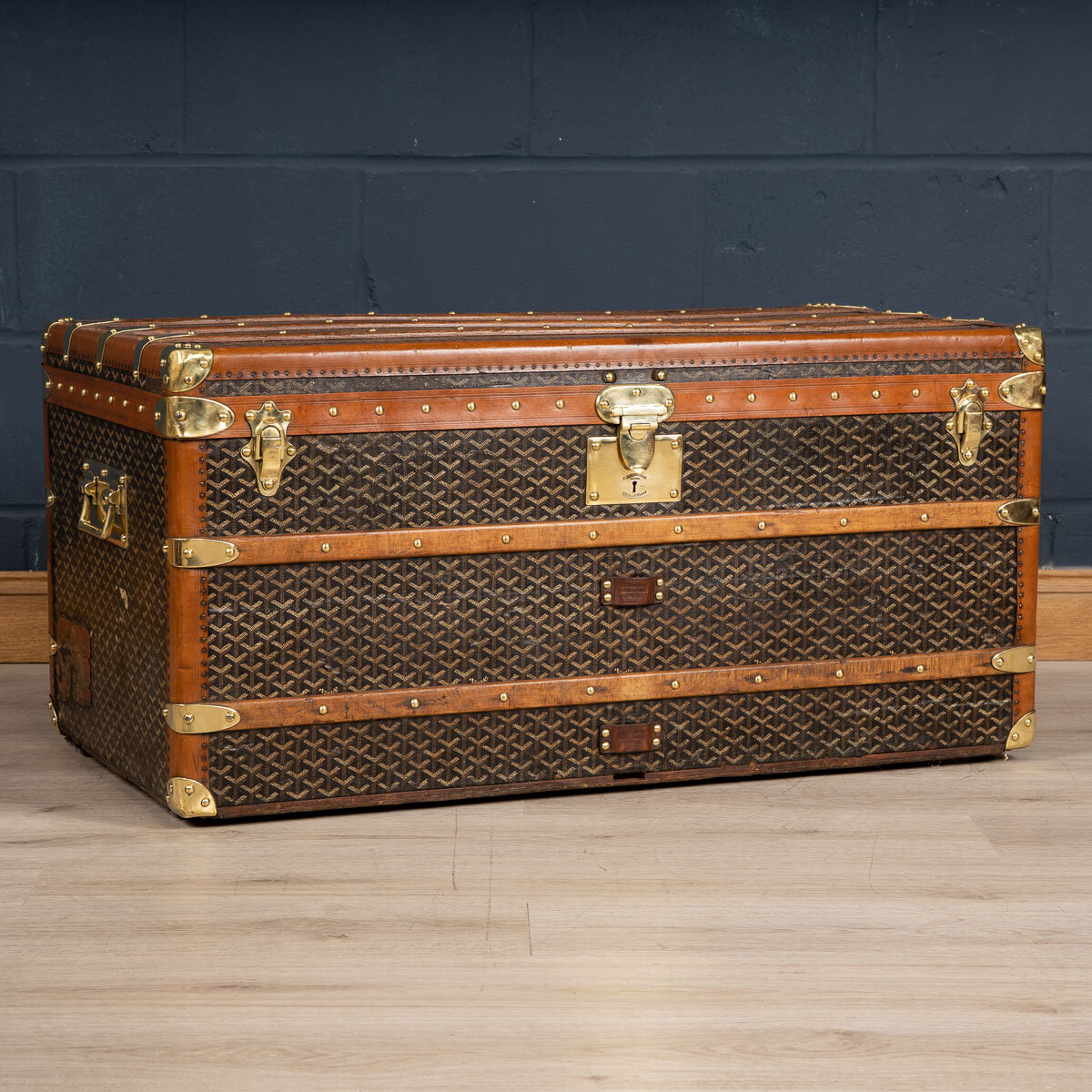 A Goyard courier trunk, France, circa 1910