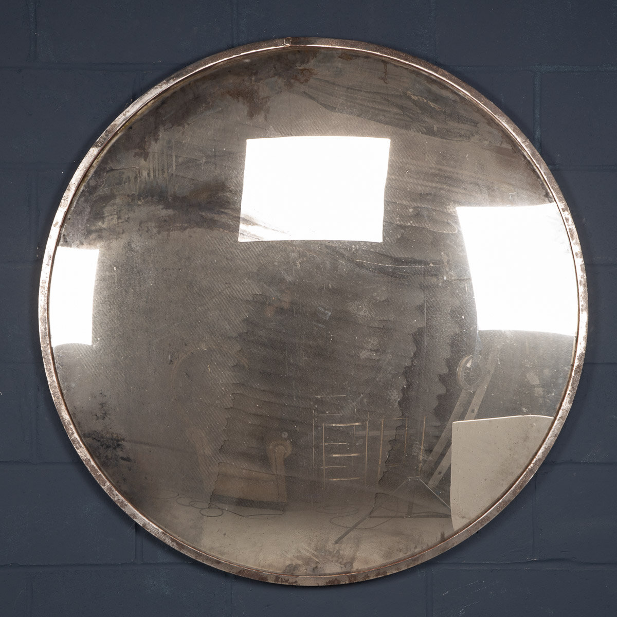 A large convex railway mirror, Czechoslovakia, mid 20th century
