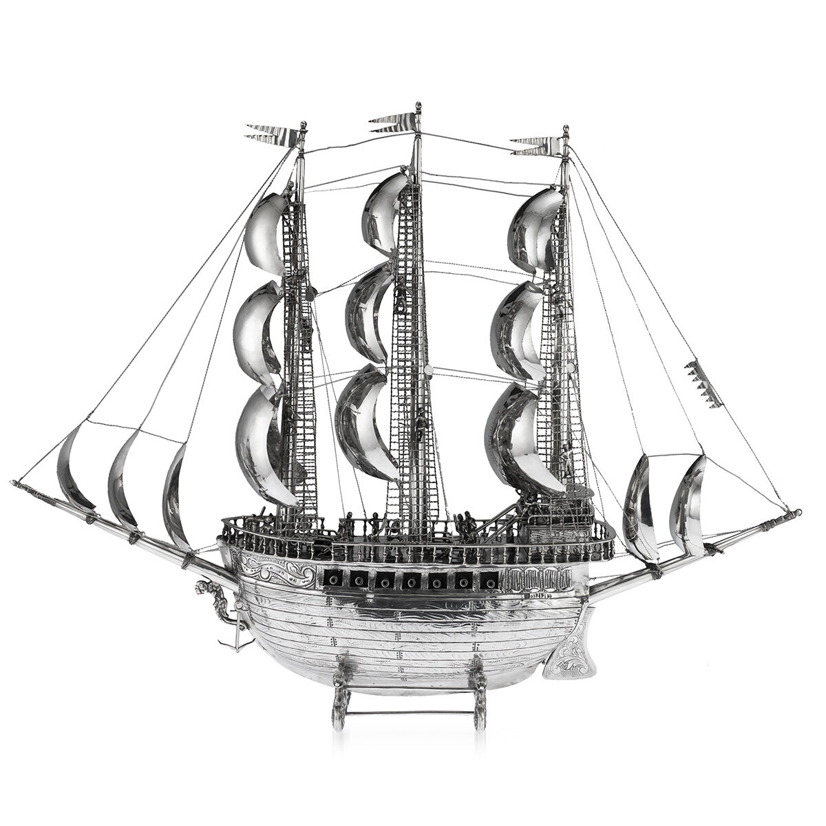 A solid silver "Neff" or galleon ship, Germany, circa 1930
