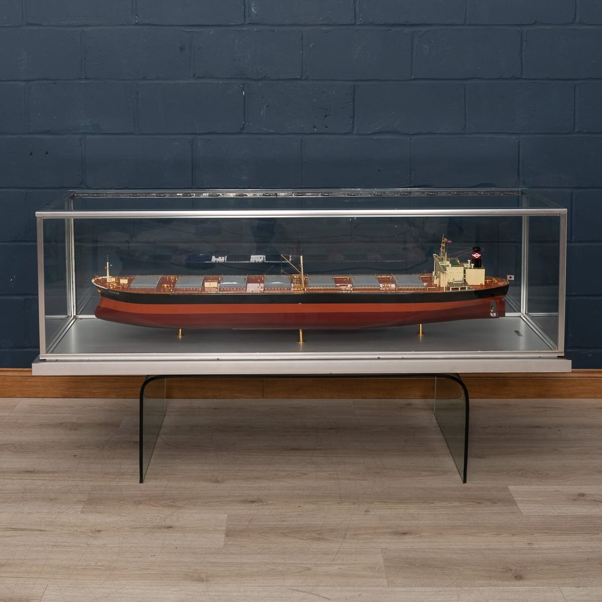 A boardroom display model of a tanker, Japanese, circa 1971