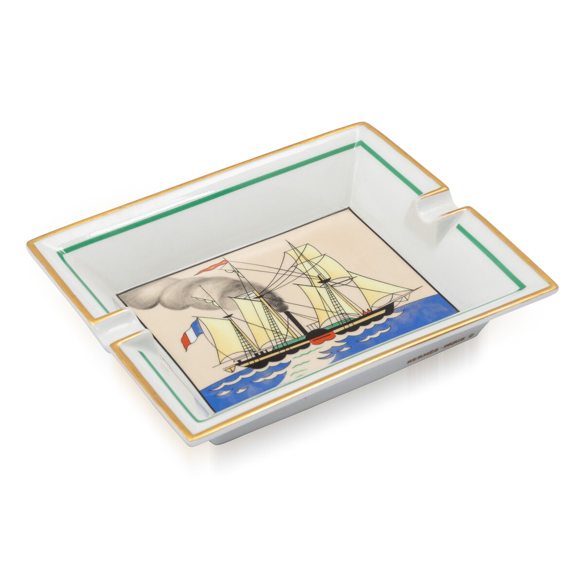A ceramic ash tray by Hermes, France, mid 20th century