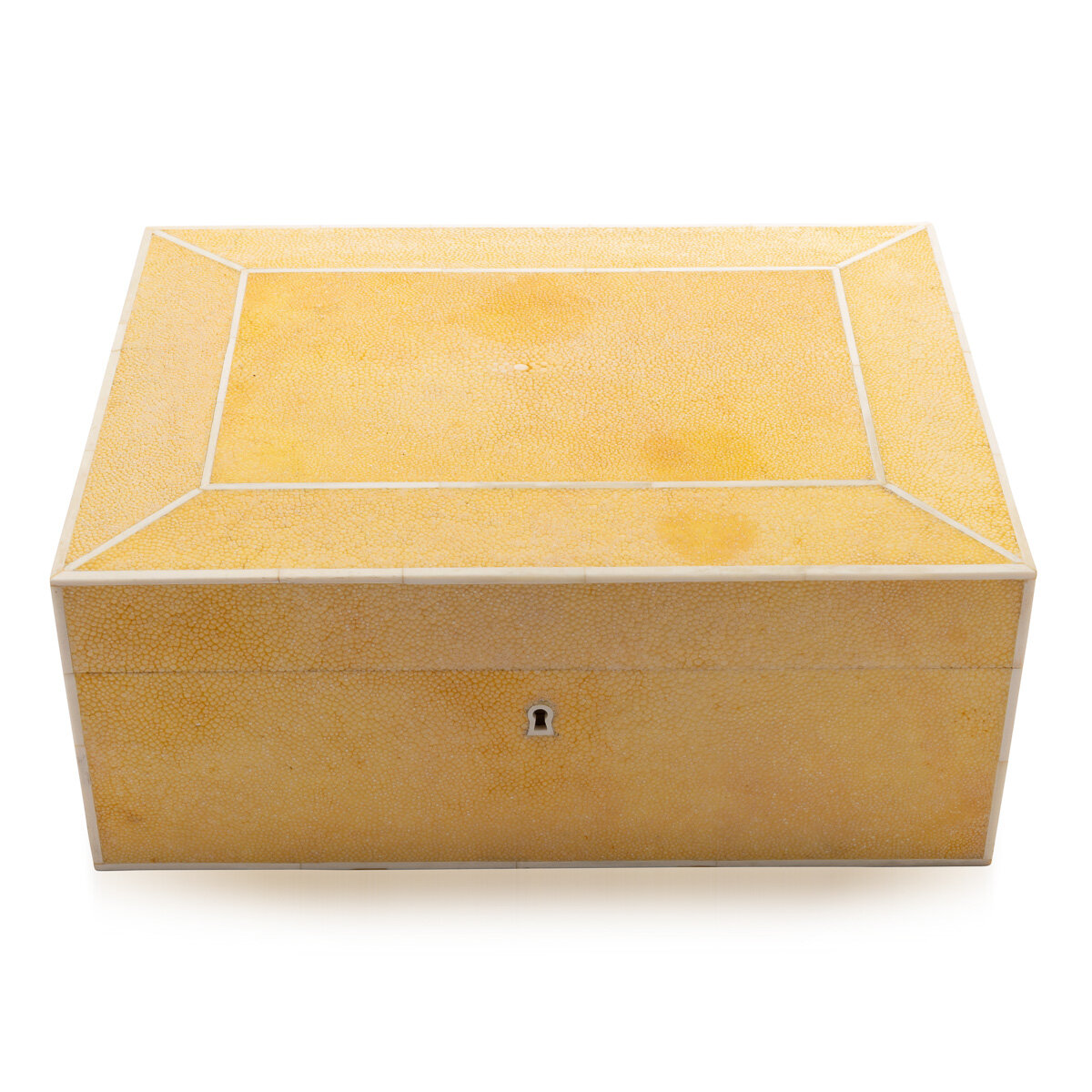 A large shagreen covered humidor, England, modern