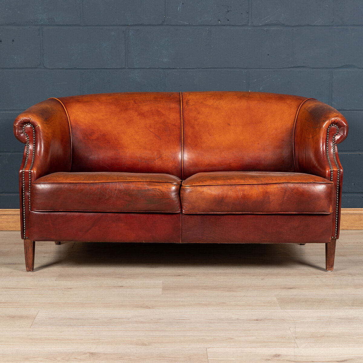 A sheepskin leather sofa, Holland, late 20th century