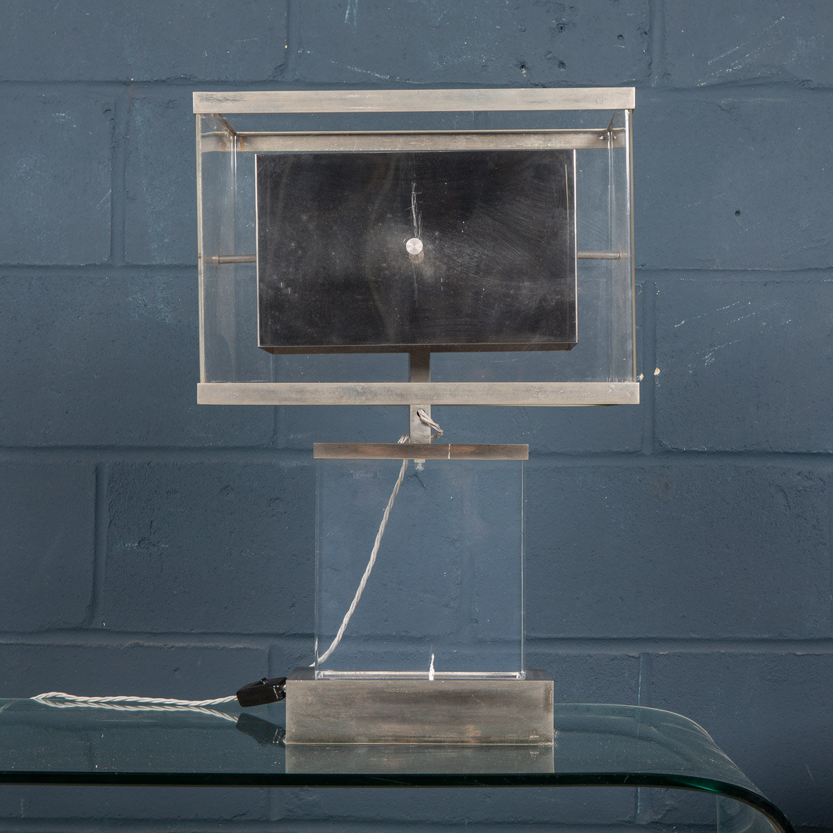 A lucite side lamp by Romeo Rega, Italy, circa 1970