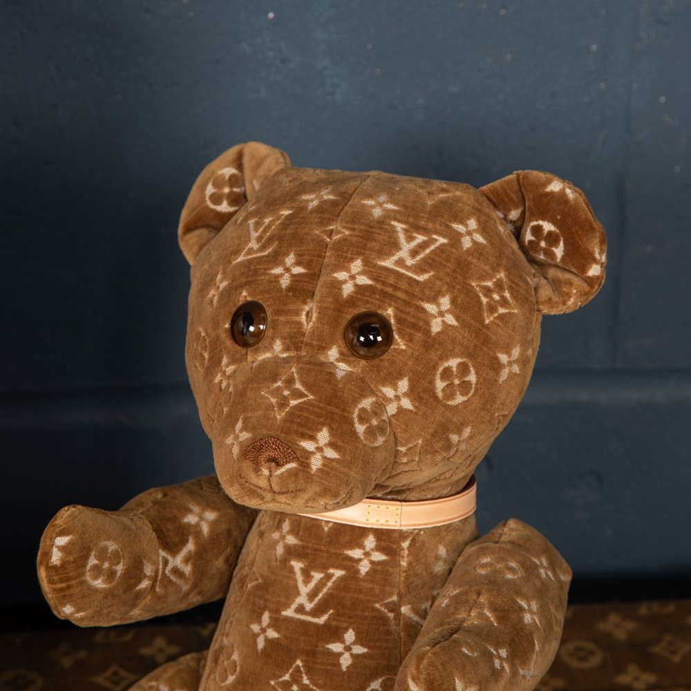 Teddy bear sitting Louis Vuitton Brown