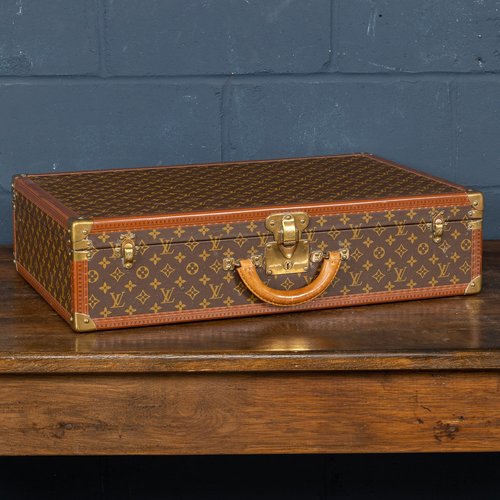 1900's Louis Vuitton Wardrobe Trunk Converted into a Cocktail Bar