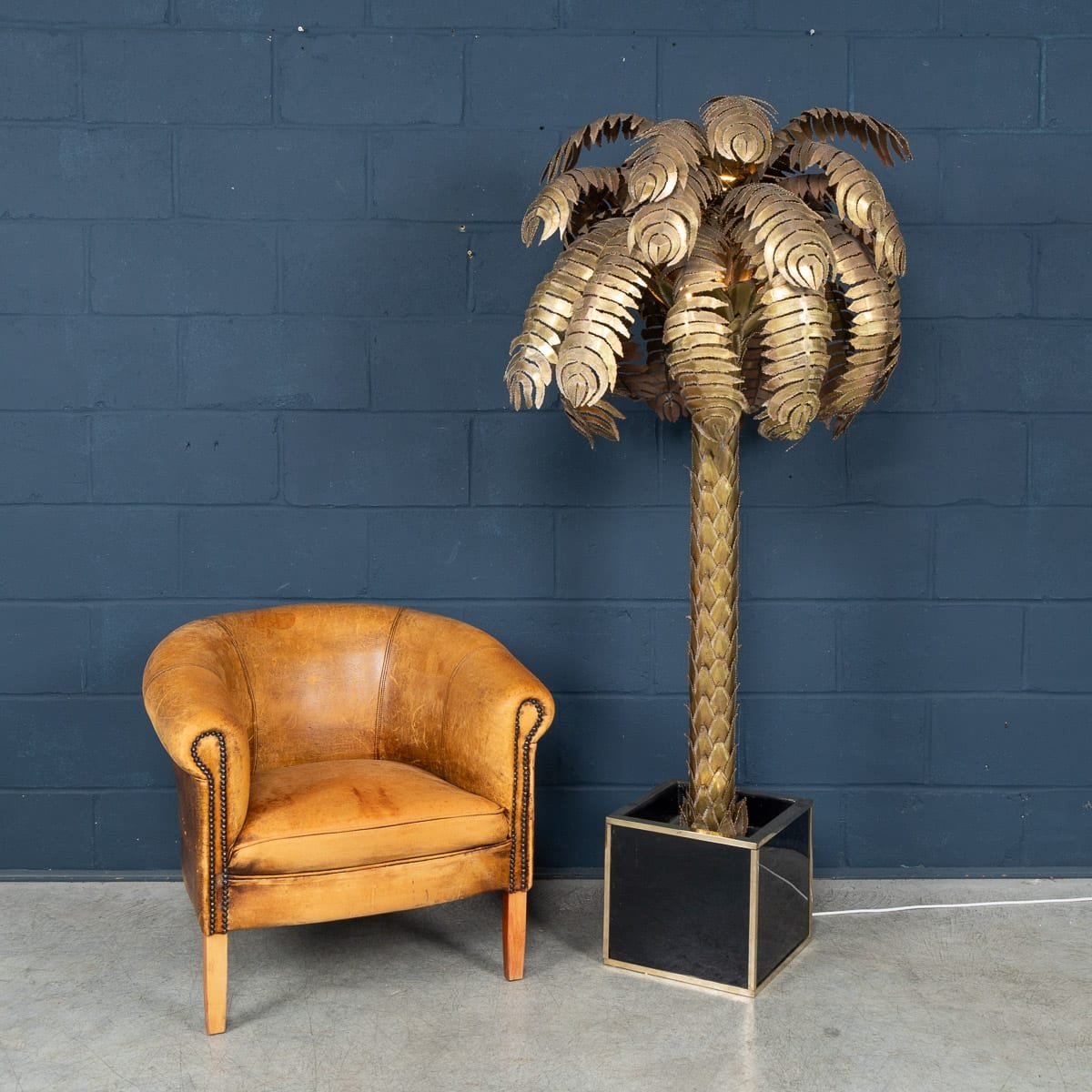 A palm tree floor lamp by Christian Techoueyres for Maison Jansen, France, 1970s