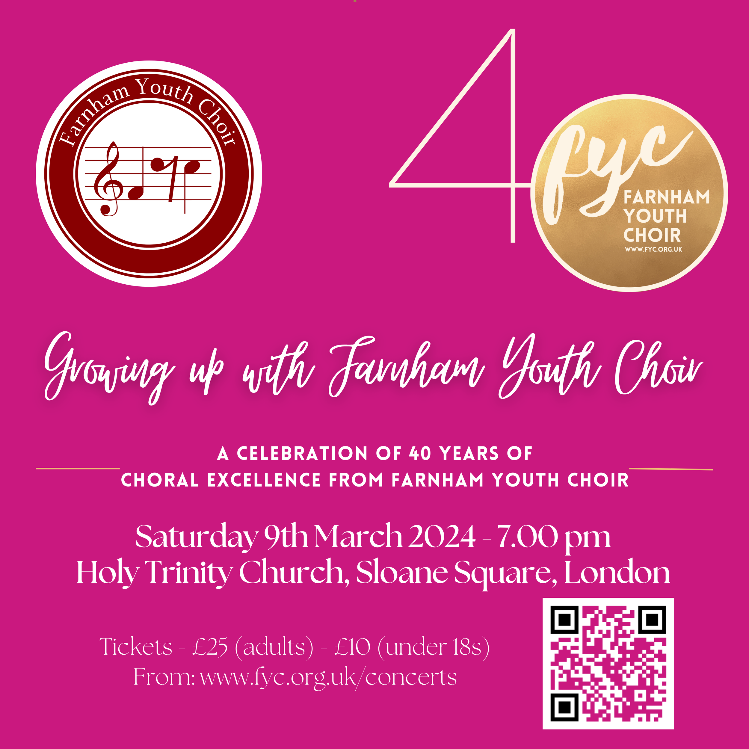 Growing up with Farnham Youth Choir: a celebration of 40 years of achievement and choral excellence