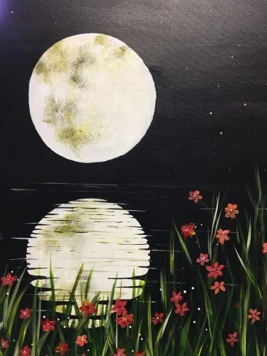This is what we'll be painting! "Midnight Reflection"