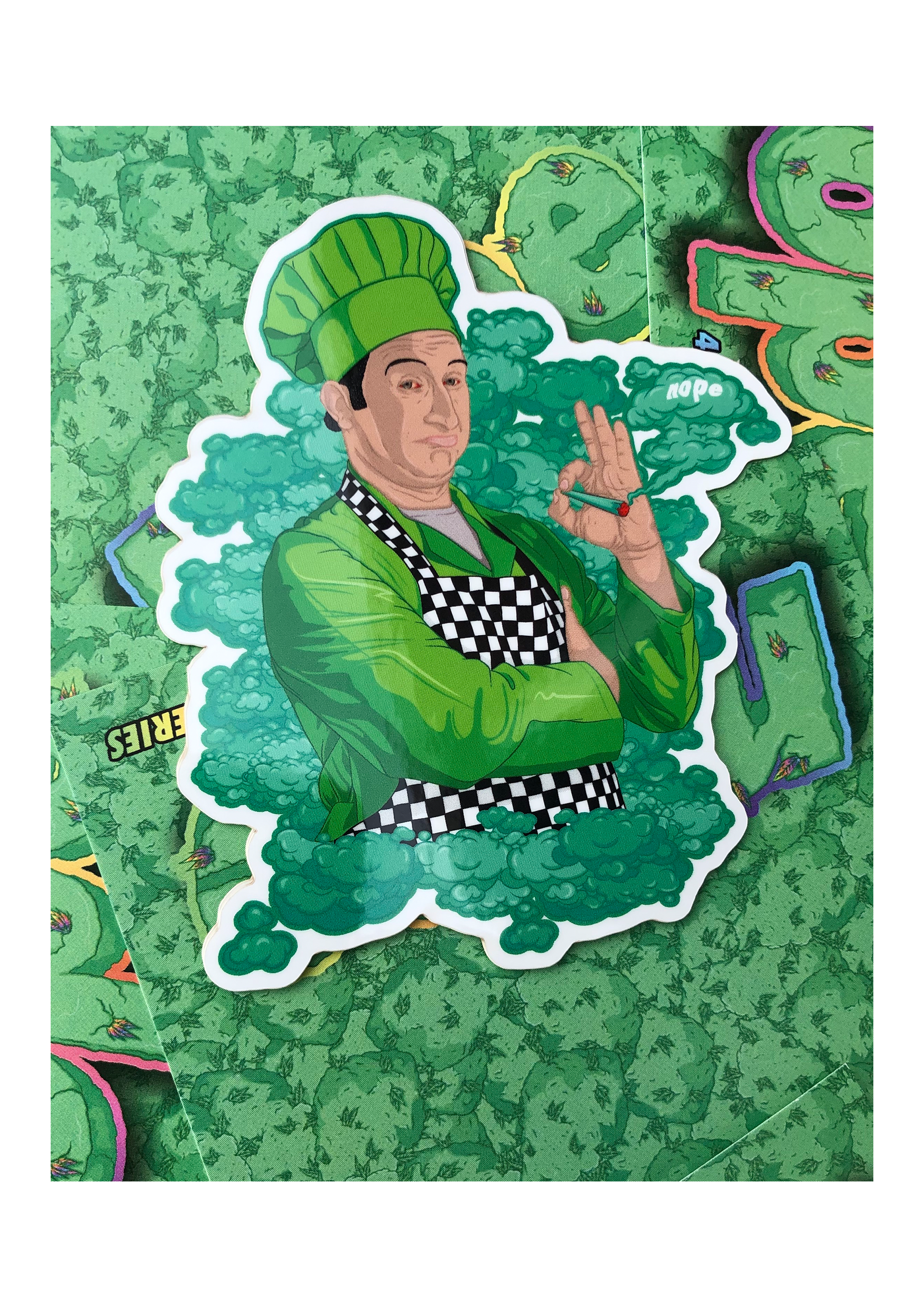 vinyl weed sticker