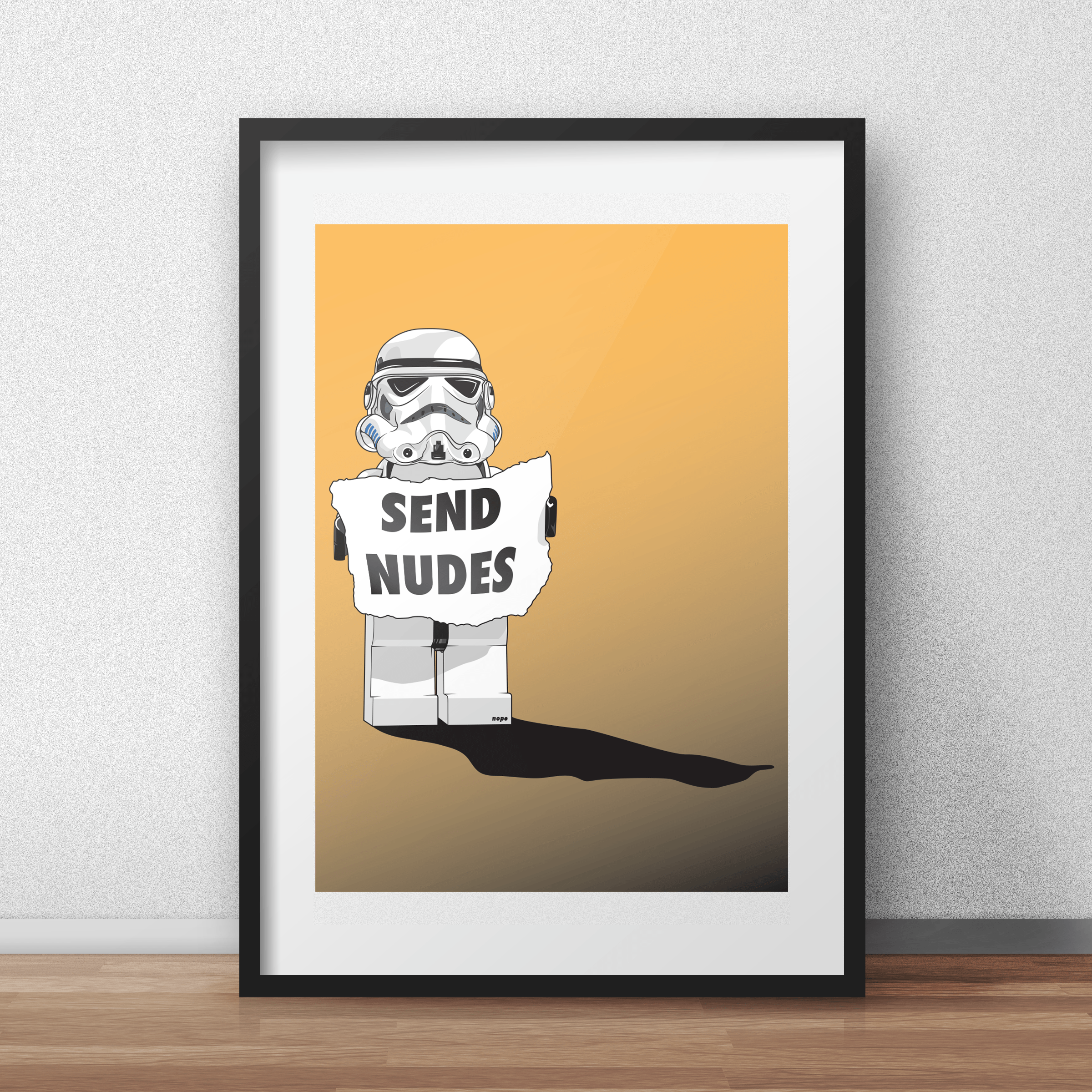 lego star wars trooper original artwork in custom frame