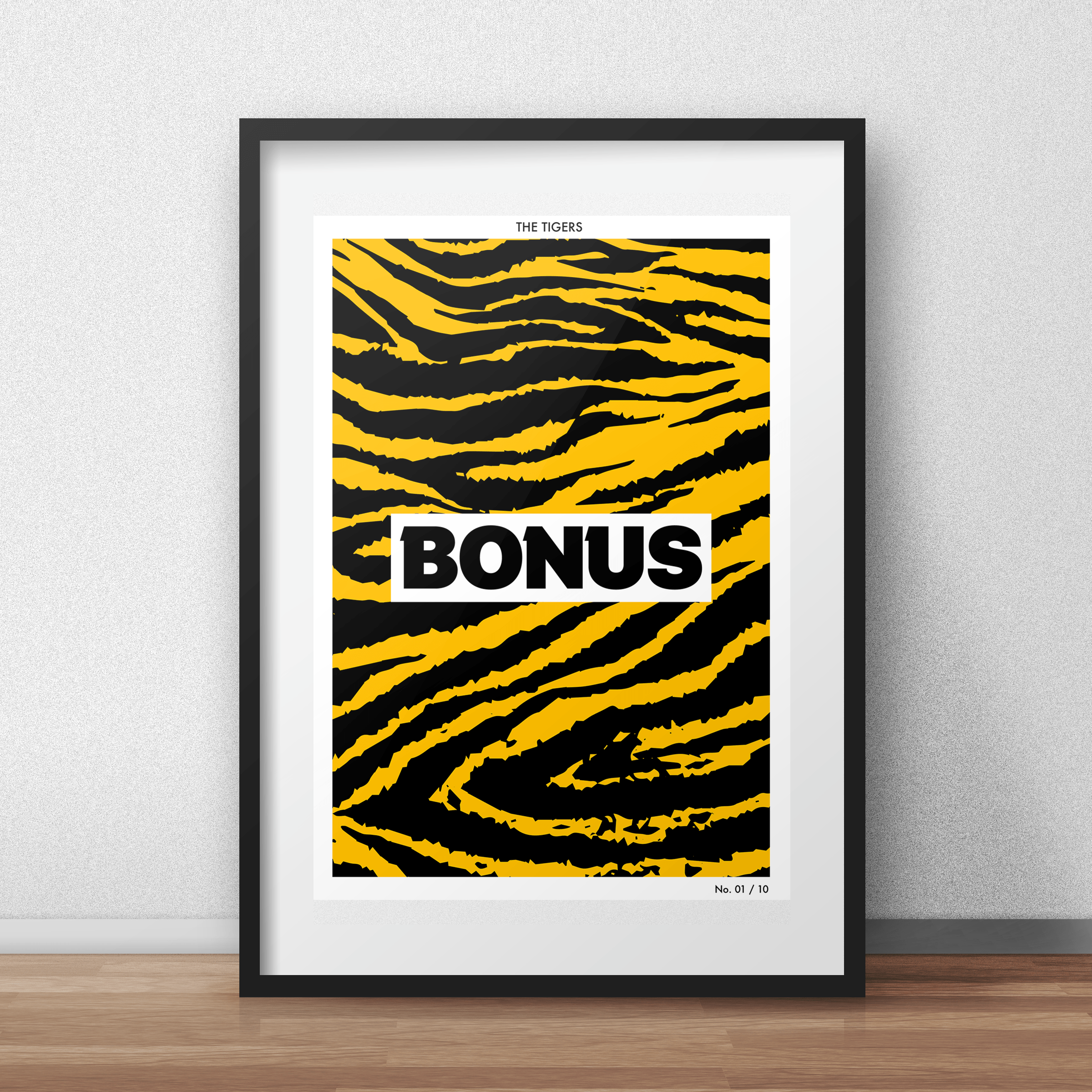 Hull City Tiger Stripe Home Football Shirt Print