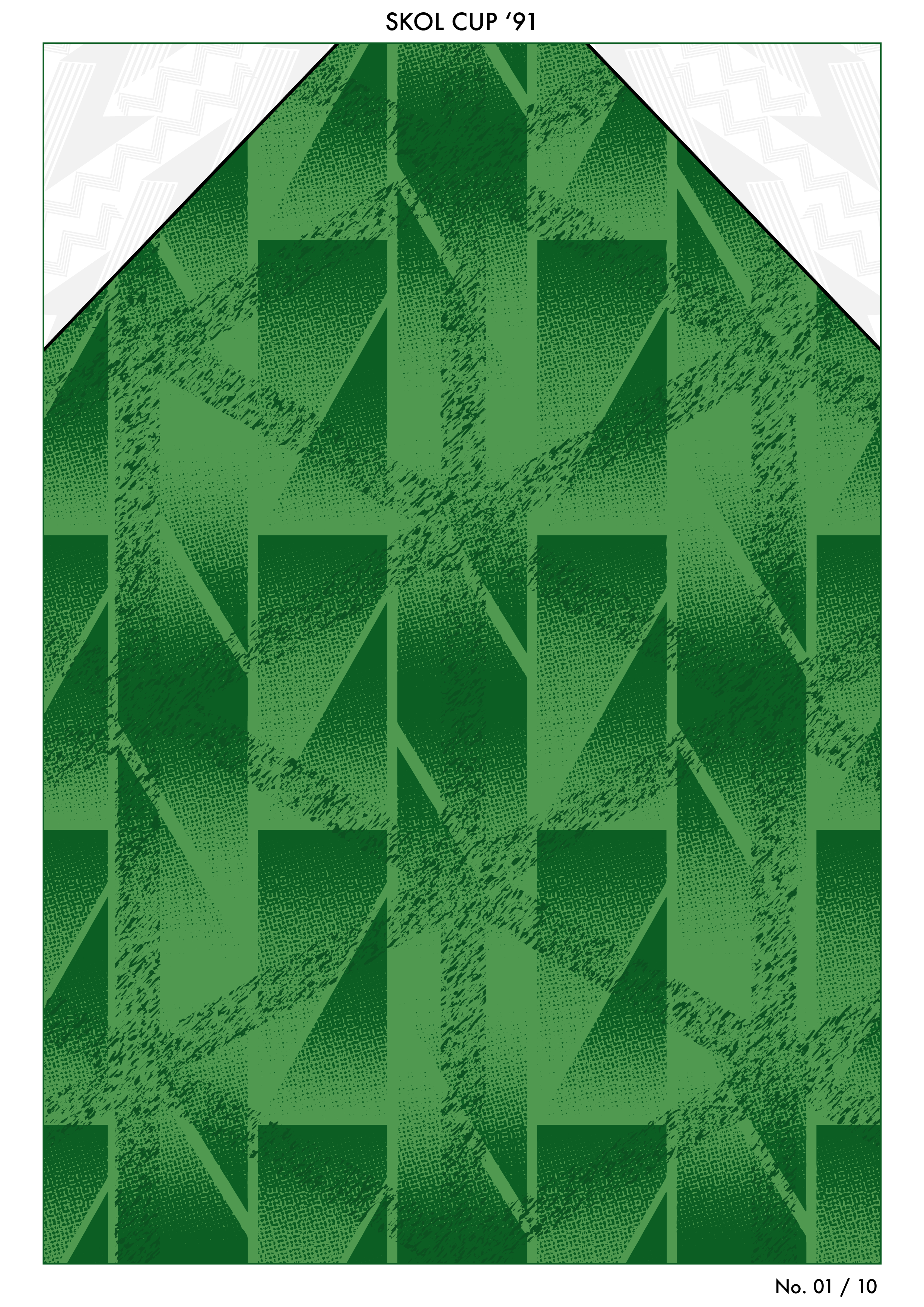 Hibernian 1991 Home Football Shirt Print Design
