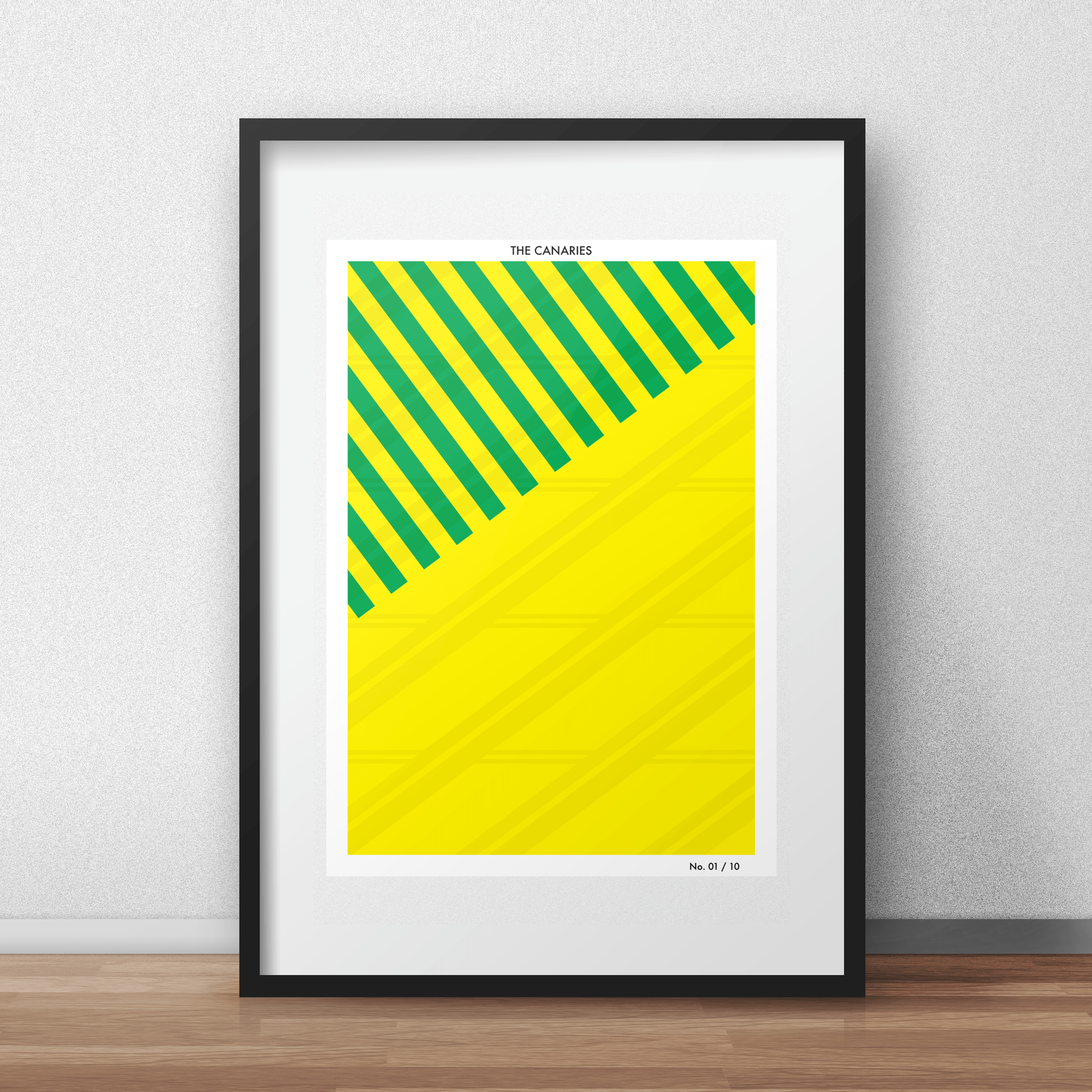 THE CANARIES - Norwich City limited edition retro football shirt - Giclee fine art print