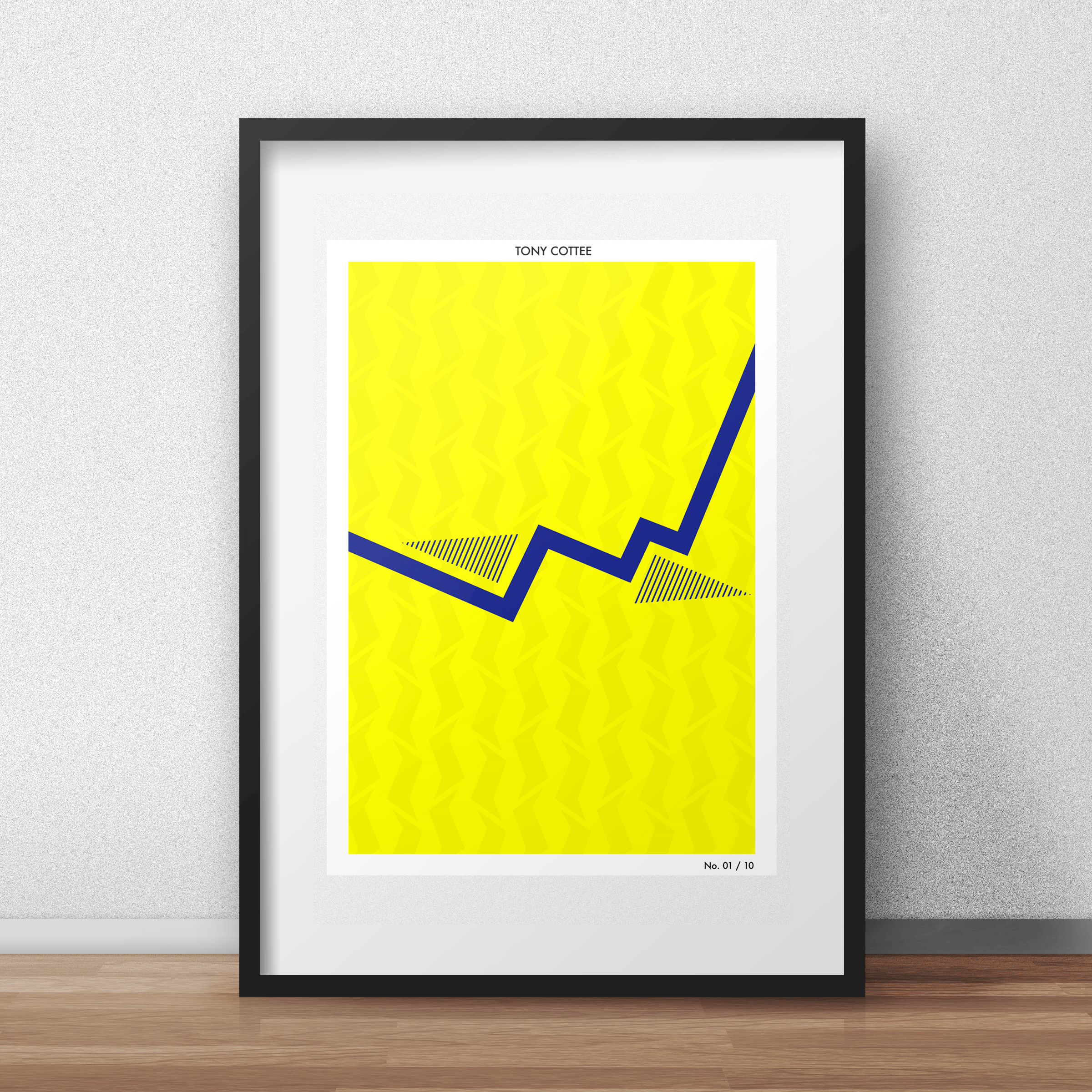 TONY COTTEE - Everton Limited retro away football shirt fine art print
