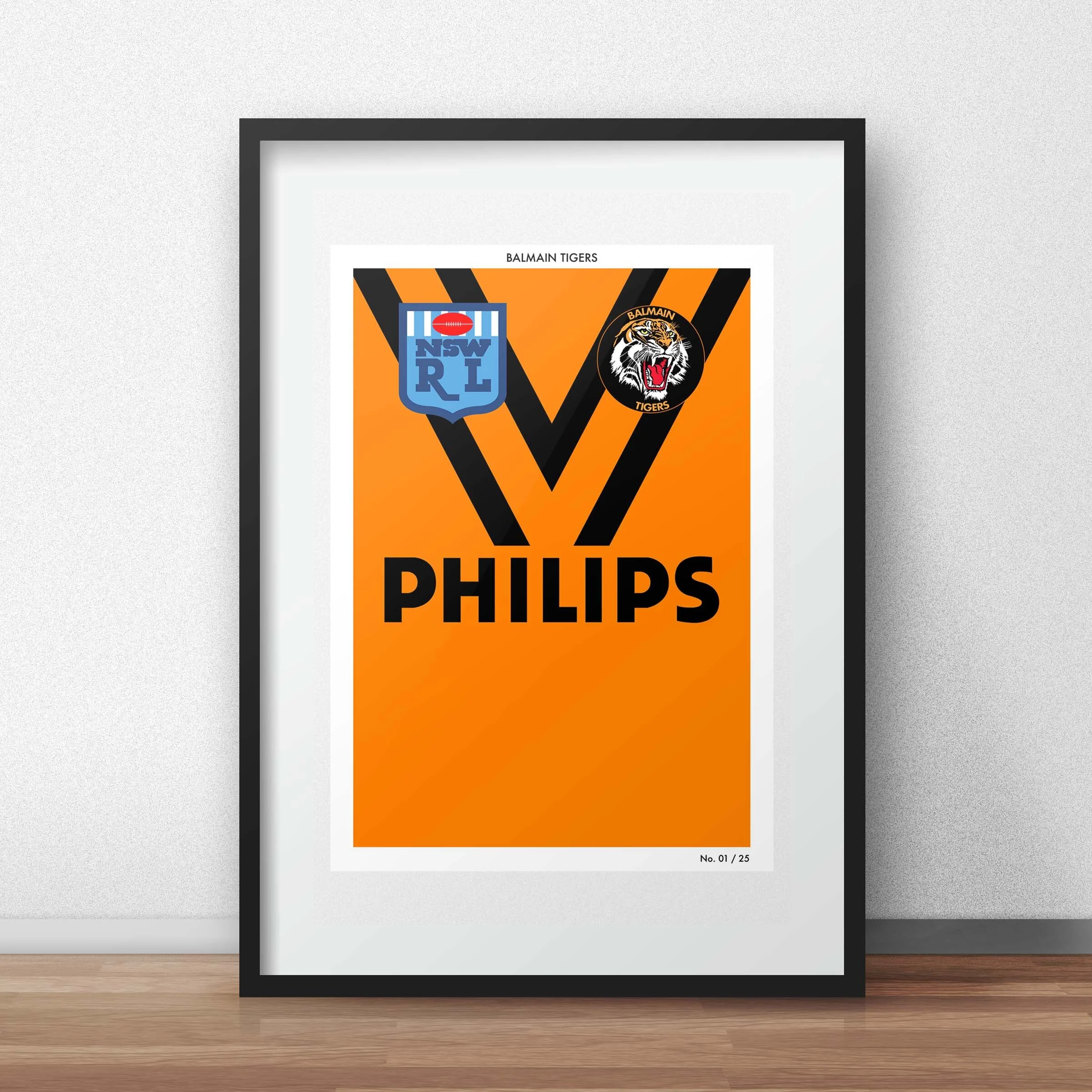 BALMAIN TIGERS - Balmain Tigers Rugby League limited edition giclee fine art print