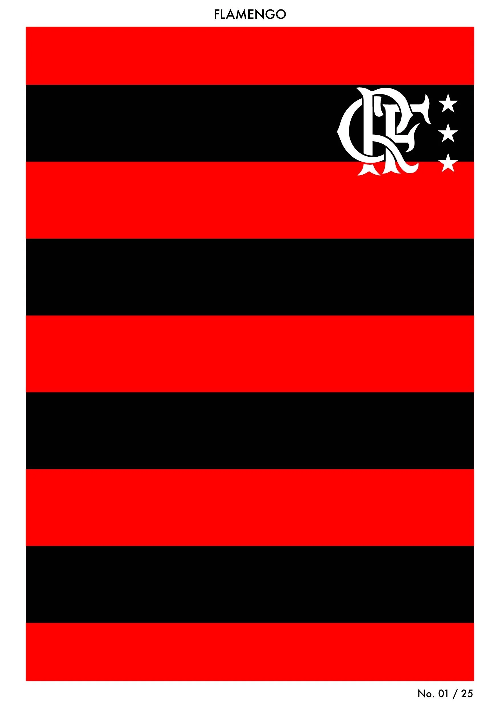 Retro Flamengo Football Shirt Print