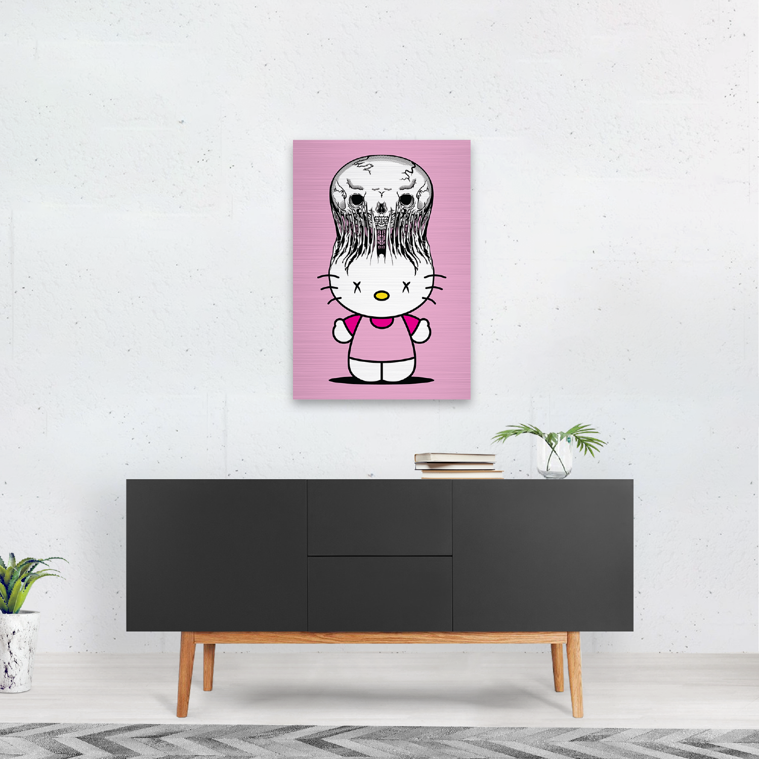 Hell No Kitty - Hello Kitty art print by Mr Nope — Nope - No