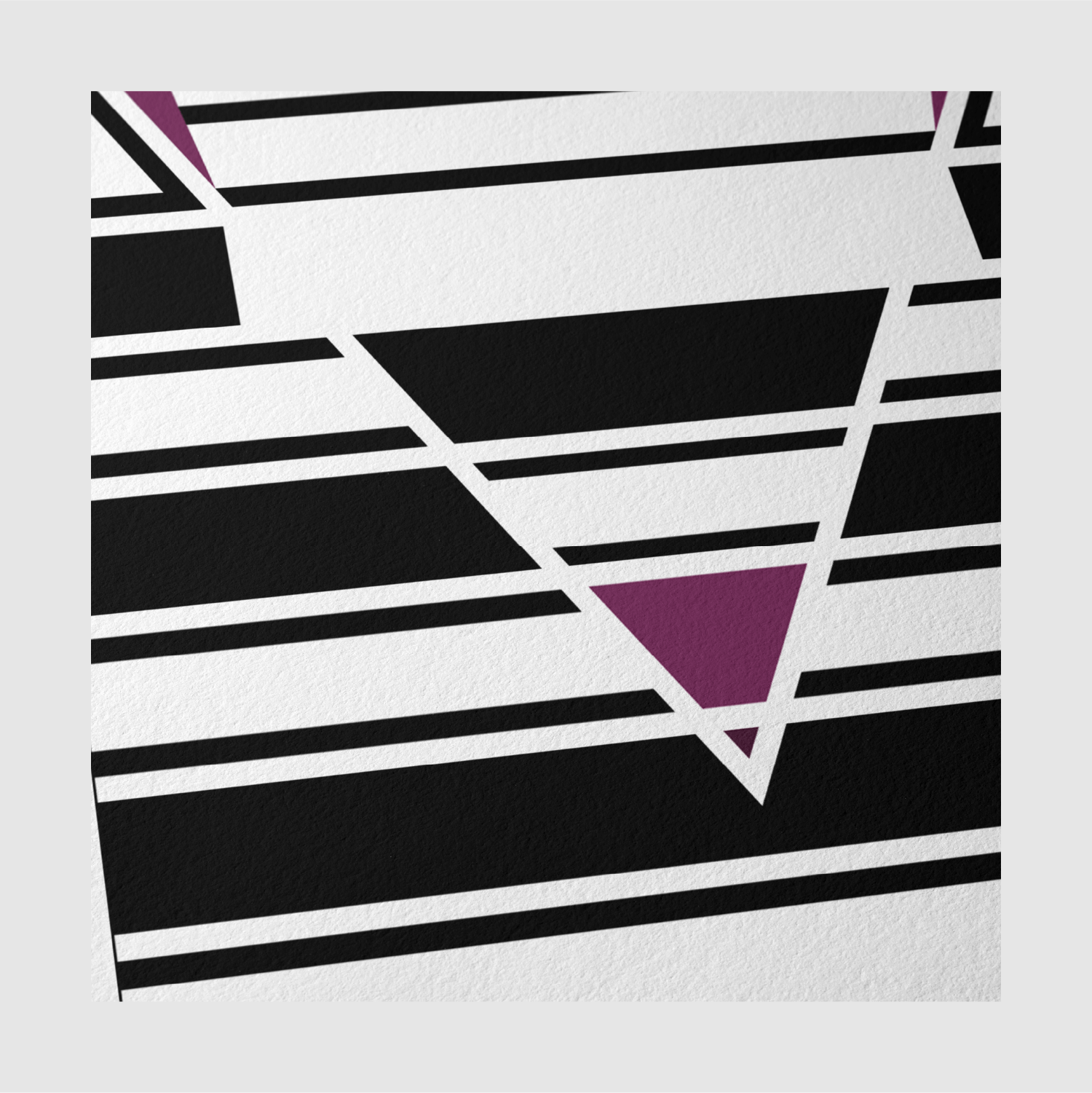 Close-up detail of The Boulevard Hull rugby league print showing bold black and purple stripes
