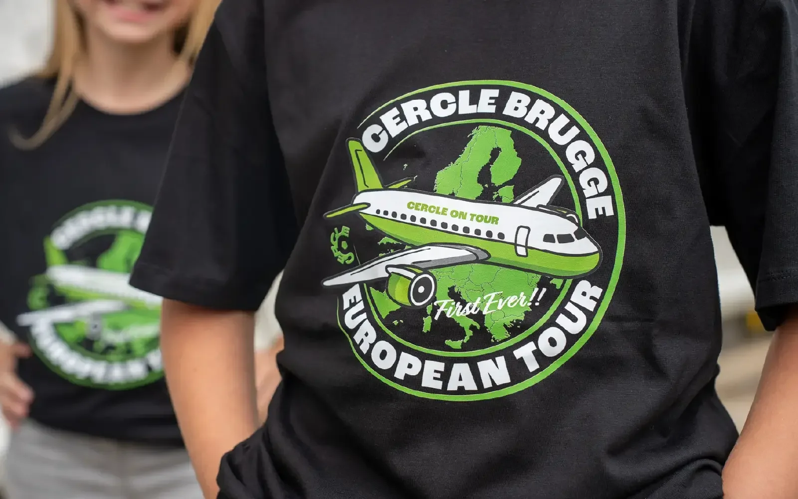 Cercle Brugge European Tour T-shirt design by Nope Design, limited edition football fan apparel.