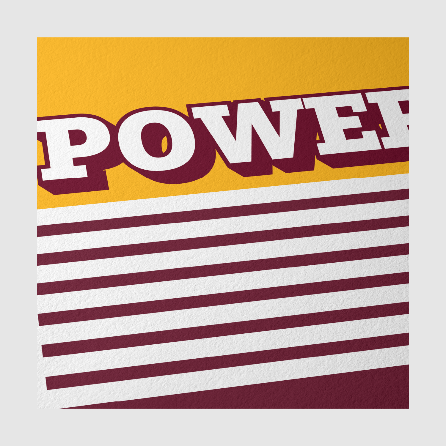 Close-up detail of Fabric of League Brisbane 1988 Maroon & Gold rugby art print