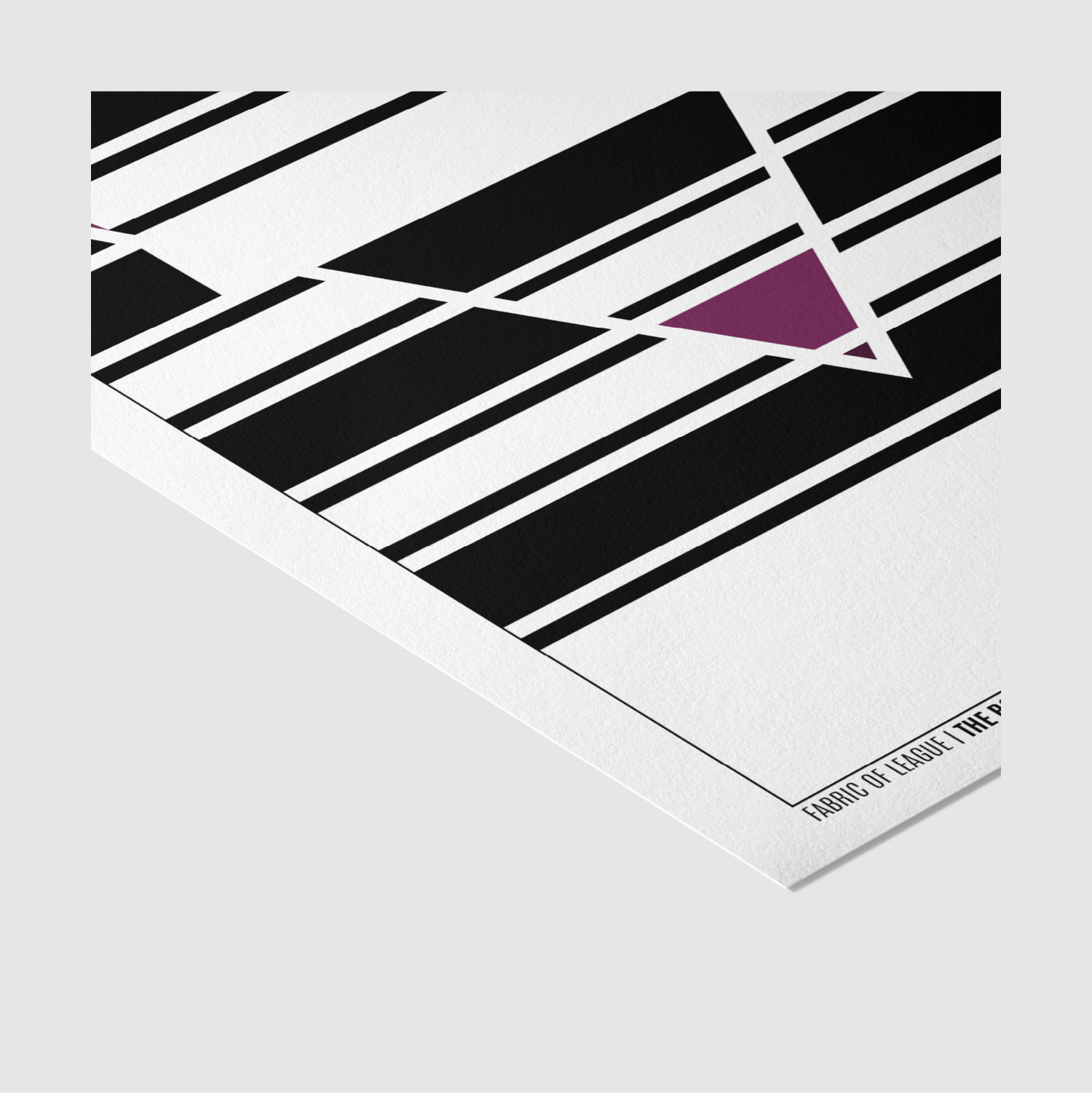Rolled corner view of The Boulevard Hull rugby league art print – limited edition wall art
