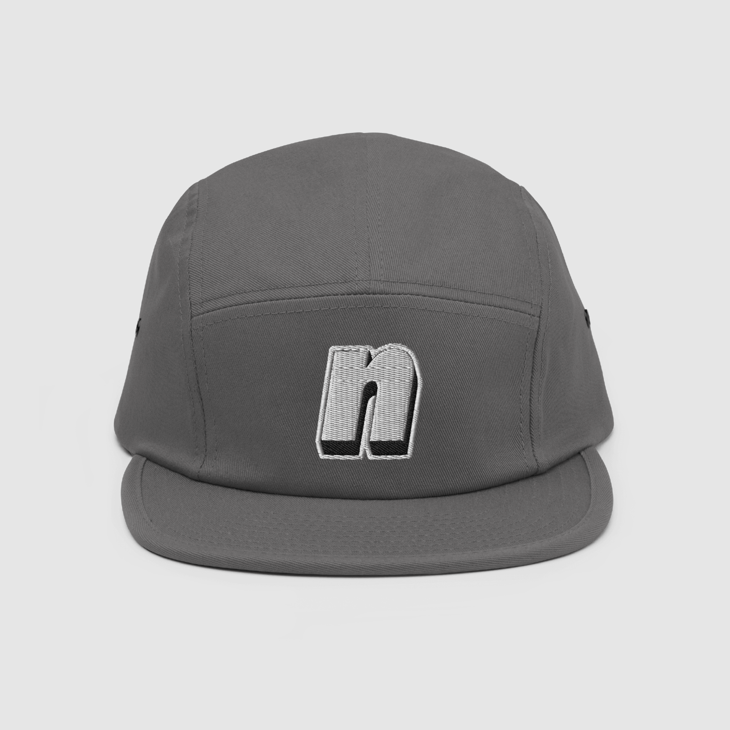 'N' Grey 5 Panel Cap Image_Five Panel Cap 1.png