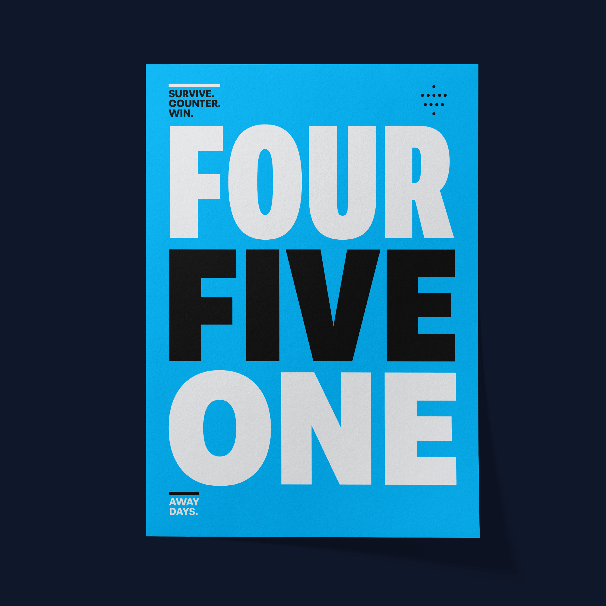 4-5-1 football formation poster print mockup inspired by resilient football tactics, disciplined midfield play and classic away-day performances.