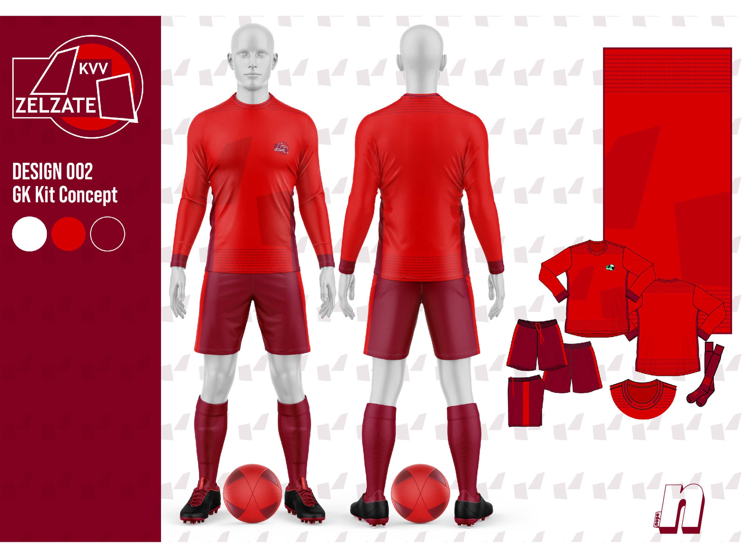 The red goalkeeper kit brings a dynamic and commanding presence to the pitch. Featuring a gradient-inspired design with geometric accents, it balances modern aesthetics with functional simplicity. The deep red tones, paired with maroon accents, deliv
