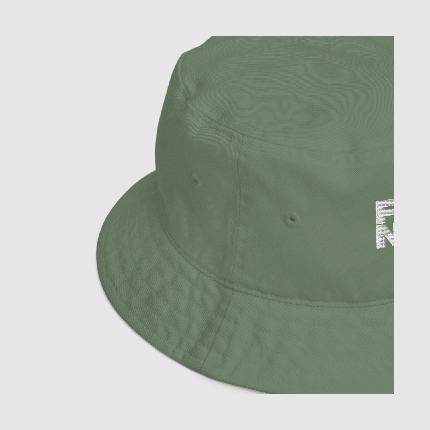 Side detail of Feel Nothing™ Bucket Hat with eyelets and classic brim