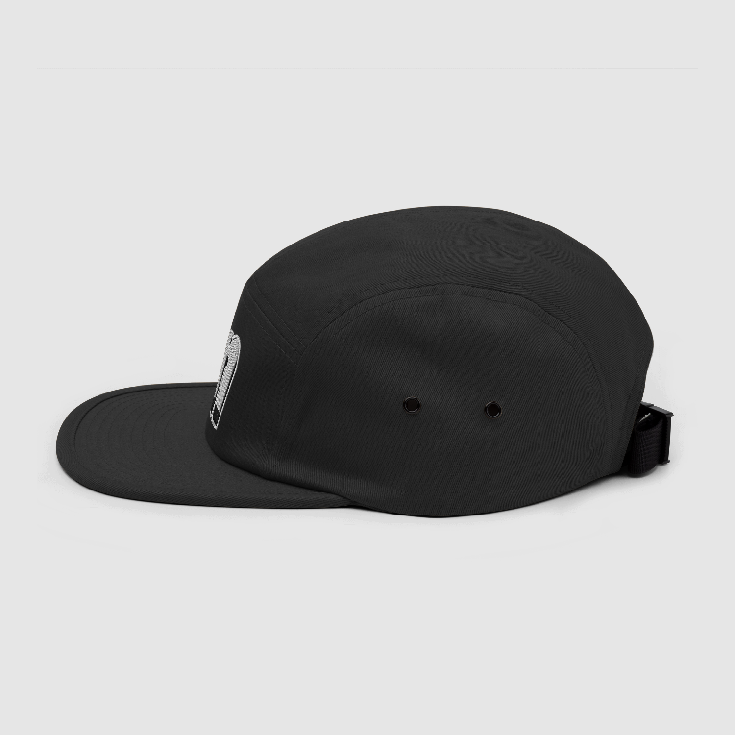 'N' Black 5 Panel Cap Image_Five Panel Cap 3.png