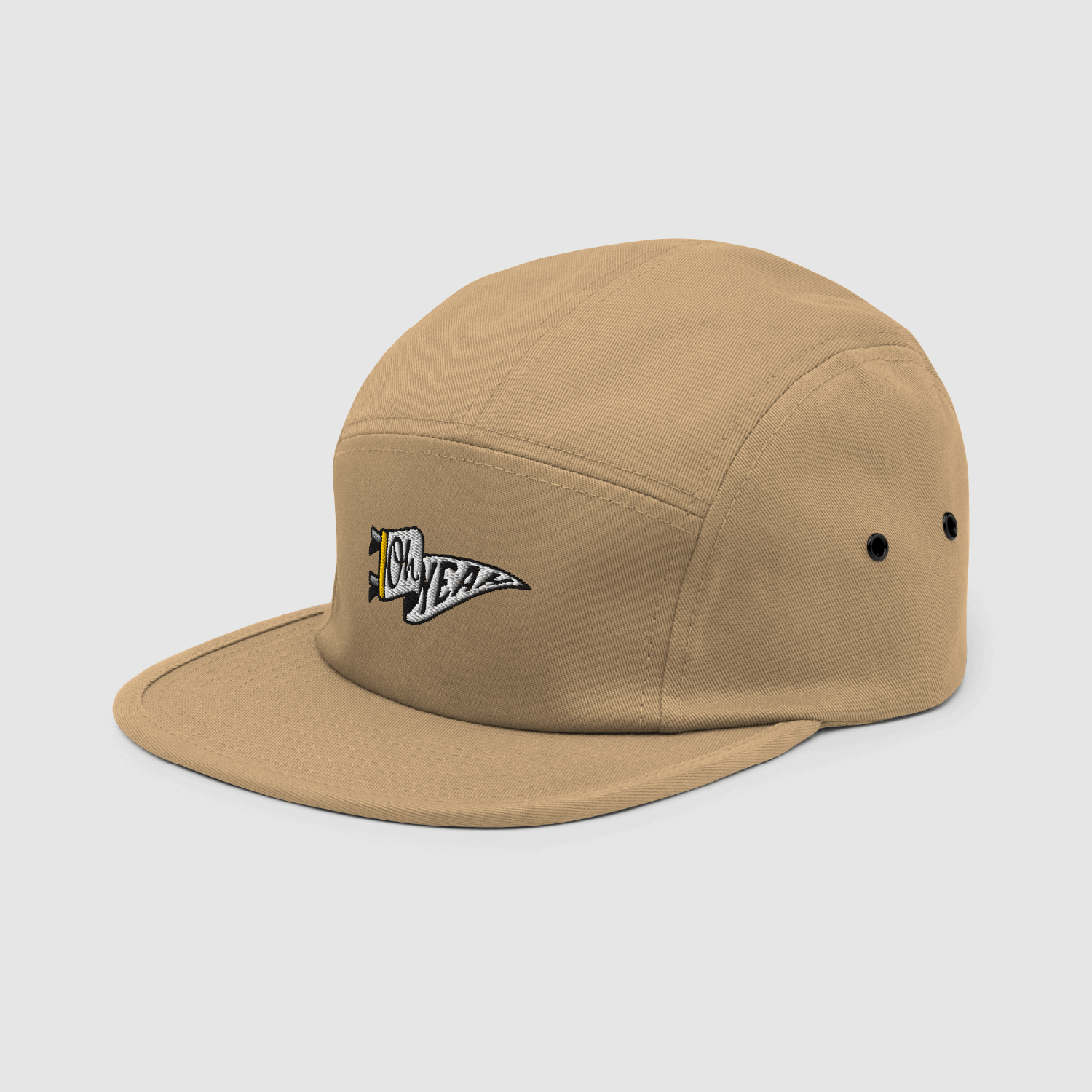 Oh Yeah Khaki 5 Panel Cap Image_Five Panel Cap 2.png
