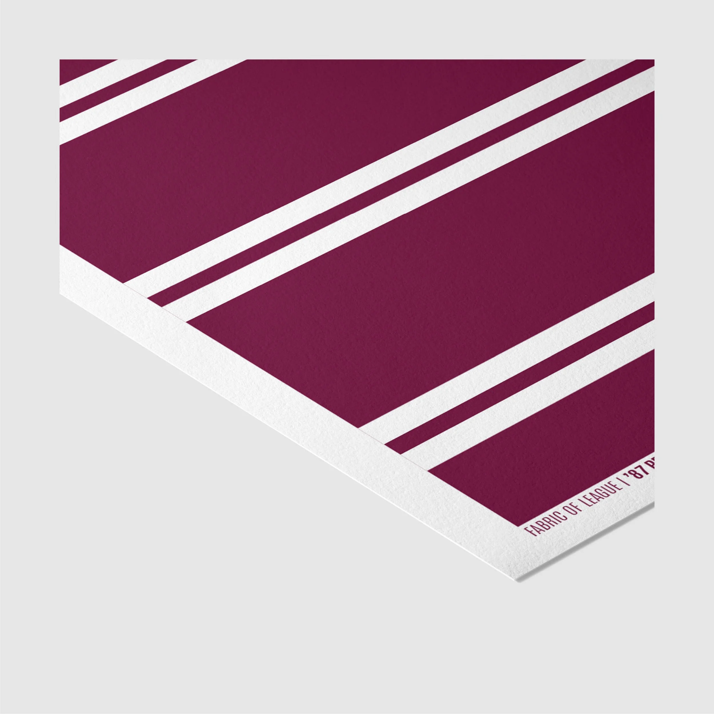 Corner detail of ’87 Premiers rugby league art print, limited edition numbered series