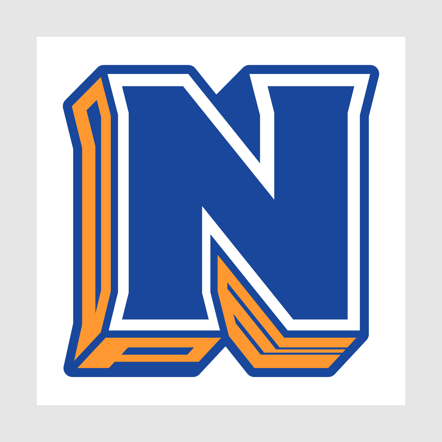 Close-up of 3D Nope logo graphic with hidden ‘ope’ detail in the shadow