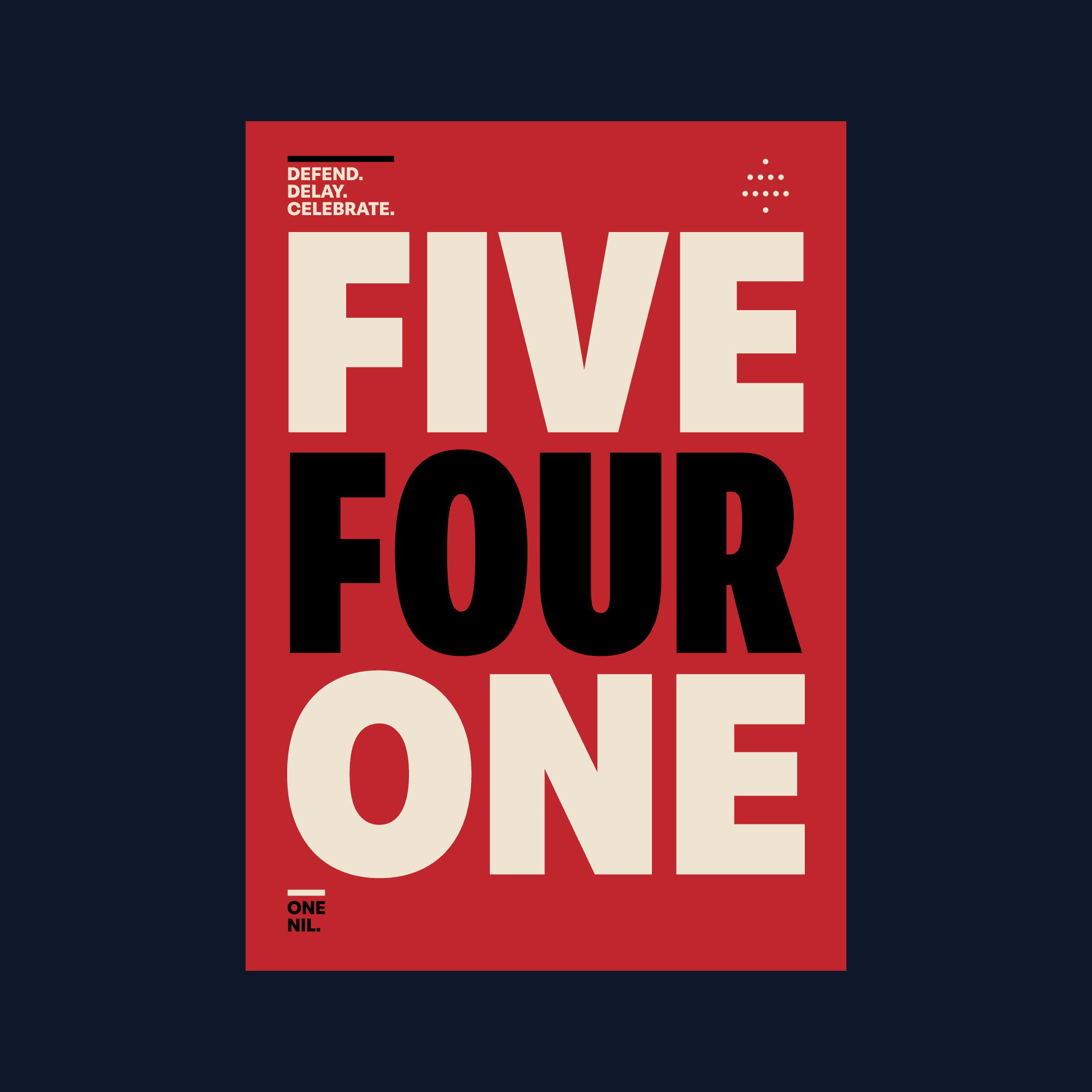 5-4-1 Football Formation Poster Digital Download