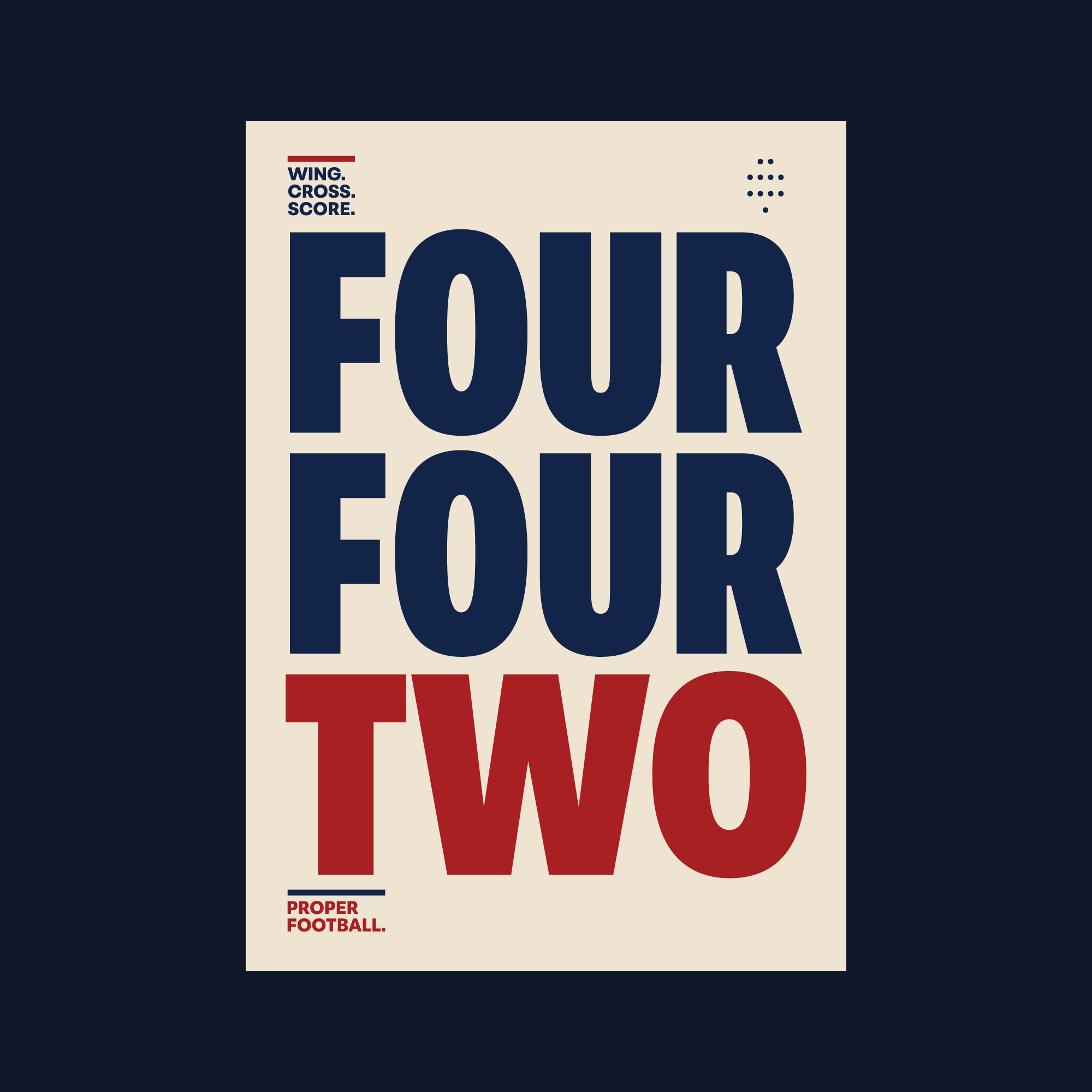 4-4-2 Football Formation Poster Digital Download