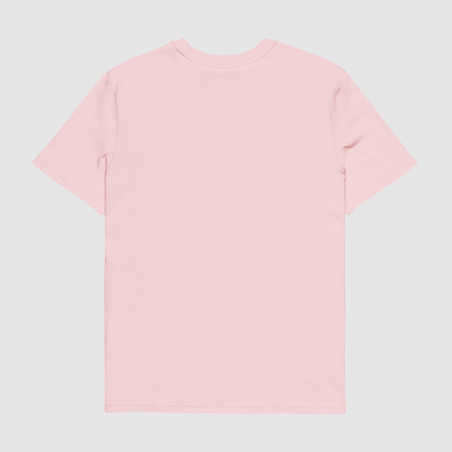 Back view of the pink Nope tee – unprinted