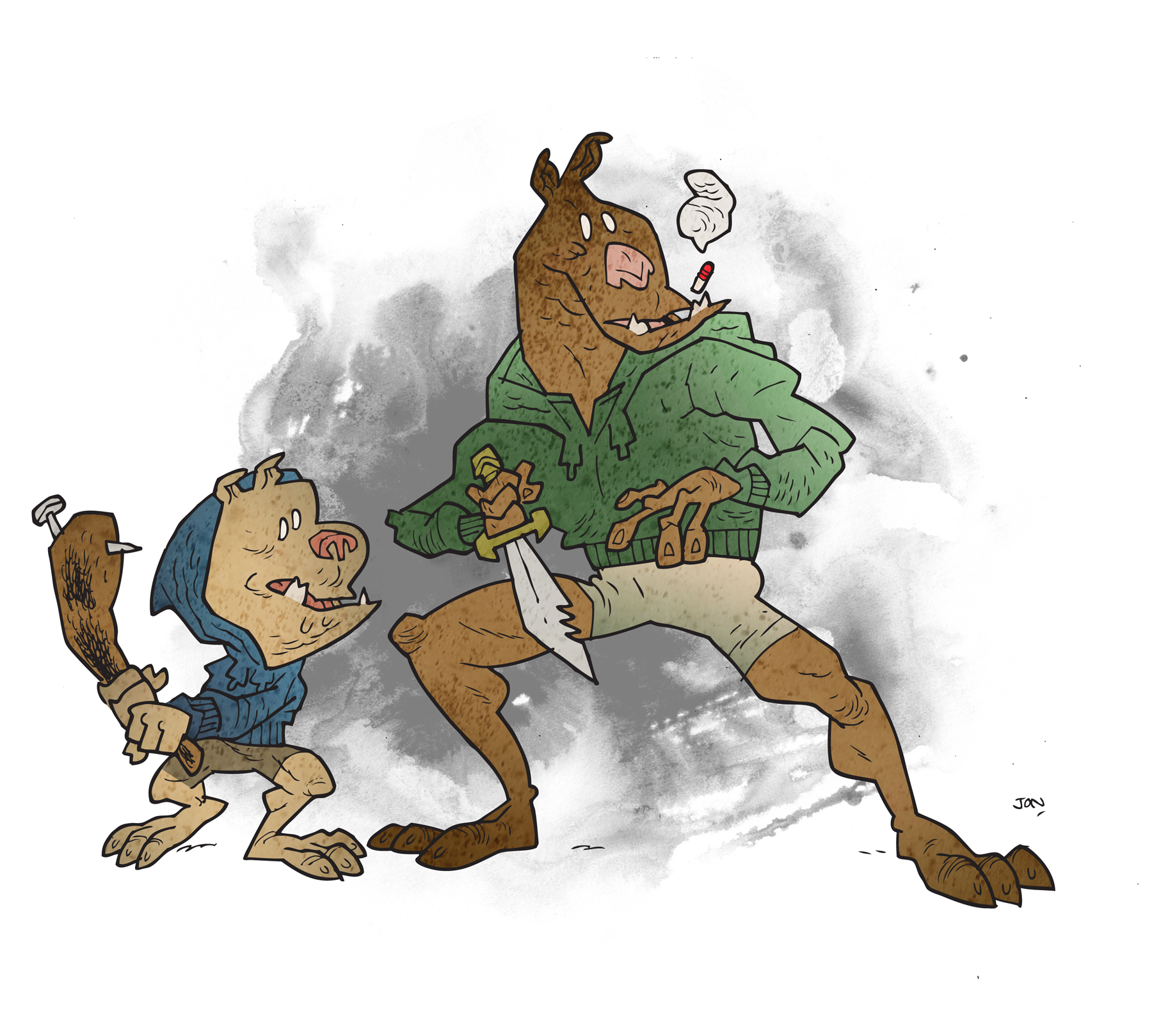 Bugbears, looking for trouble.