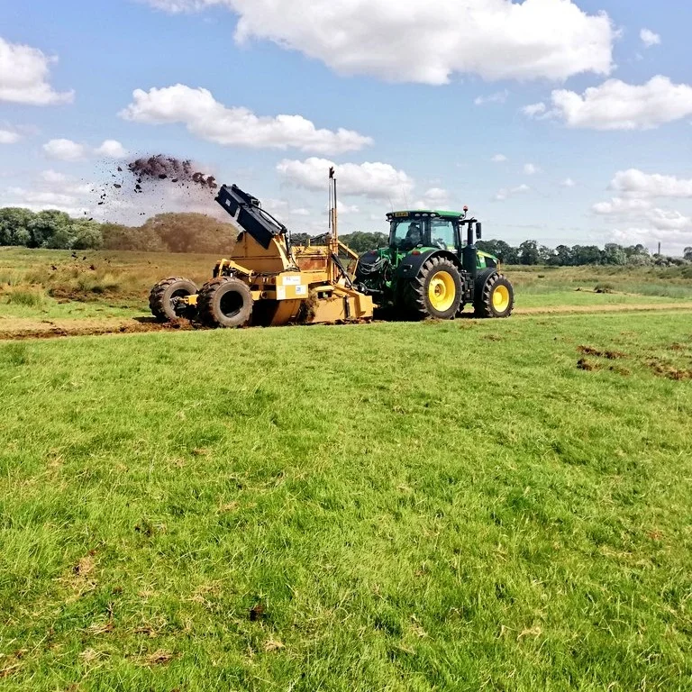 The rotary ditcher in action