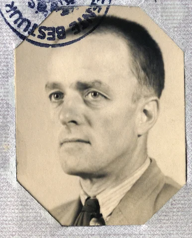 Victor Kugler, one of the helpers who kept Anne and the others safe in hiding. (From p. 20 of All About Anne © Anne Frank House)