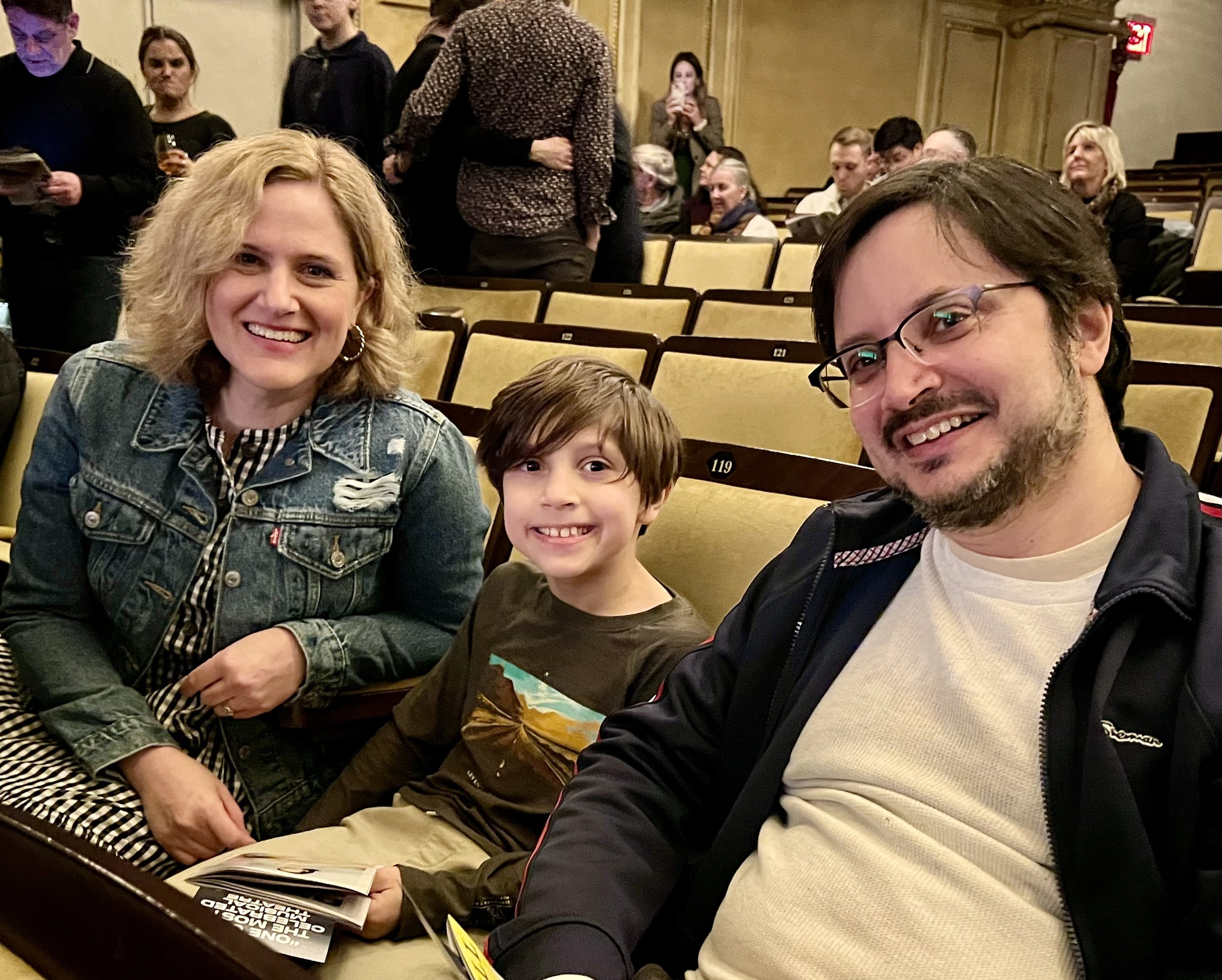 Amy with son Max and husband Dave Itzkoff