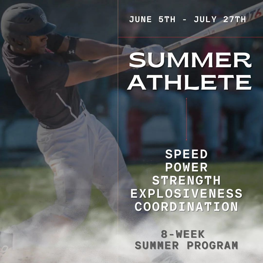 Our Summer Athlete Program kicks off in just a few weeks! We  have a fantastic program that will give all athletes an edge this summer.⠀⠀⠀⠀⠀⠀⠀⠀⠀
⠀⠀⠀⠀⠀⠀⠀⠀⠀
Check out the link in our bio for more info and signing up!