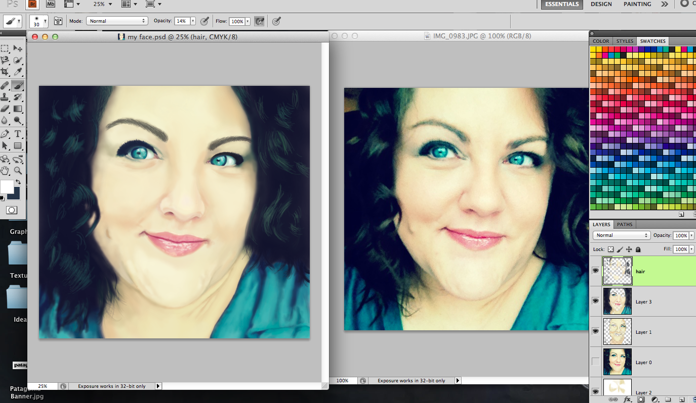 Painting I did of myself in Photoshop. I love to draw! 