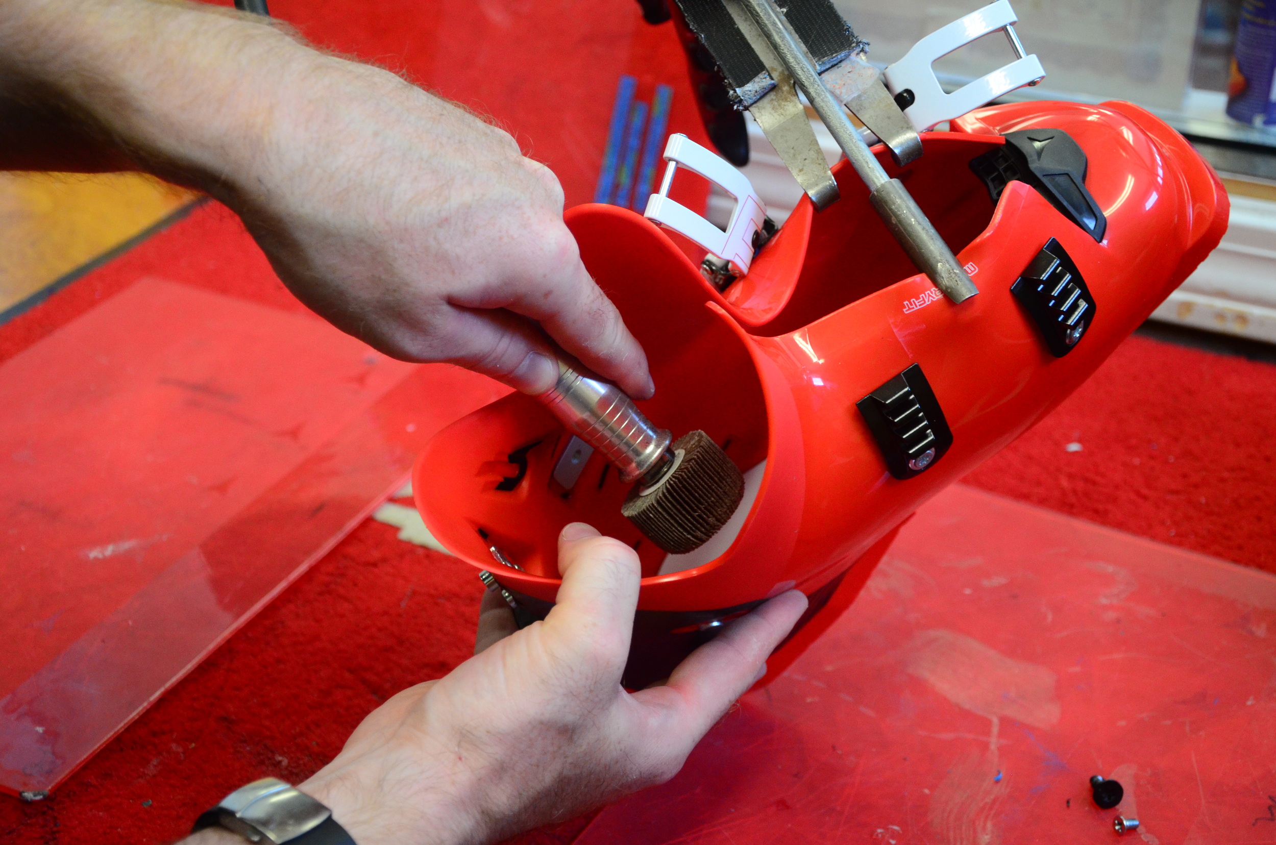 GRINDING AWAY SHELL FOR ANKLE HOT SPOT